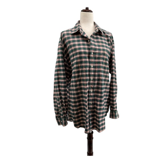 Ralph Lauren Cotton Button Down Long Sleeve Plaid Brushed Shirt - Picture 11 of 11